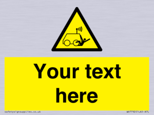 Custom warning run over by operator controlled machine